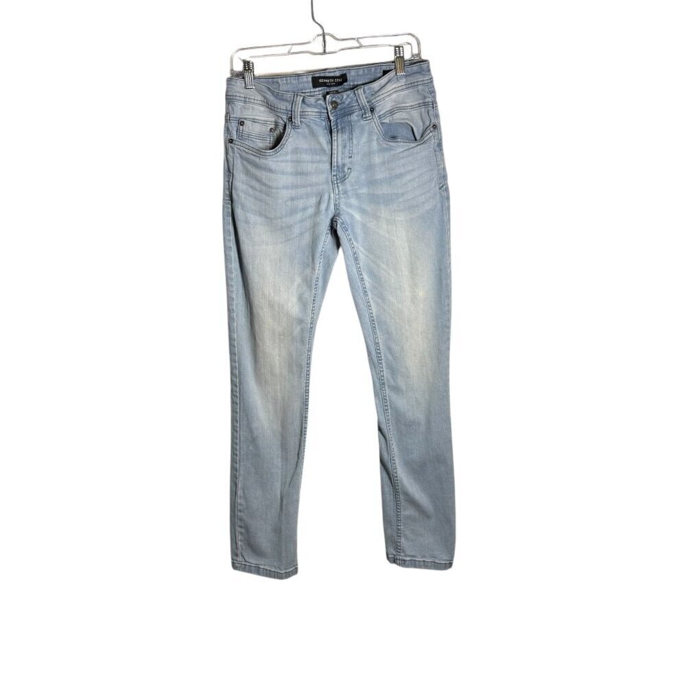 Kenneth Cole Mens Light Wash Denim Jeans Size 32 Straight Leg